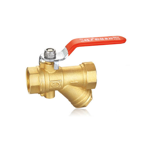 Brass temperature filter ball valve