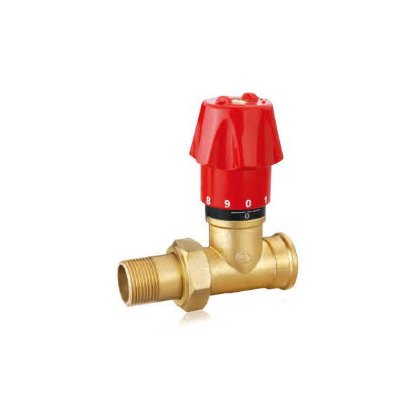 Brass is movably connected heating valve